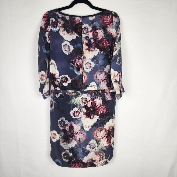 Club Monaco 100% Silk Floral Lightweight Mini Dress 00 - Picture 4 of 6